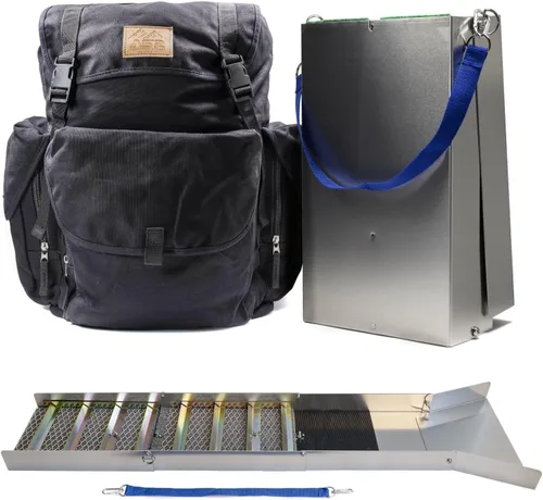 Vista 14 de ASR Outdoor Kit de Caja de Esclusa de Oro Plegable de Aluminio de 50" para Prospección de Oro con Mochila, Caqui