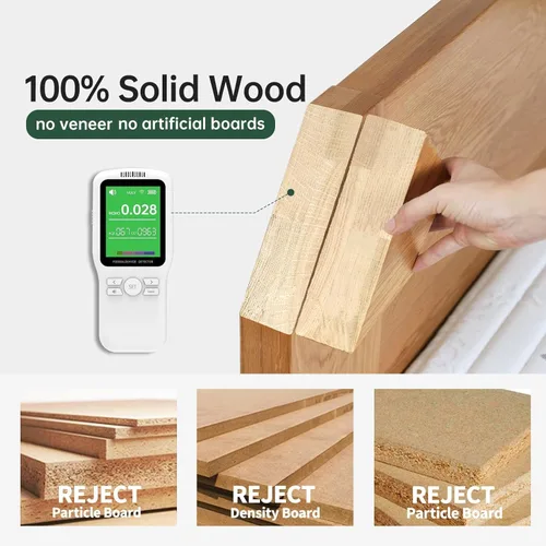 Vista 7 de Banco 100% de madera de roble macizo, diseño tejido a mano, construcción sólida de mortaja y espiga, estructura sólida de patas de silla, bancos