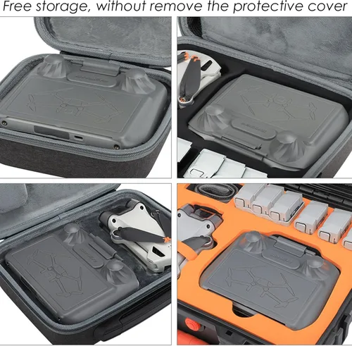 Vista 5 de Funda protectora de control remoto piel parasol 2 en 1 para DJI RC Mini 3 Pro accesorio de control remoto gris