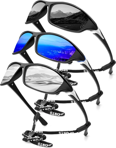 Vista 22 de KALIYADI 4 Pack Polarized Sunglasses-Men Sports Sun-glasses: Mens Sunglasses UV Protection for Fishing Driving Cycling