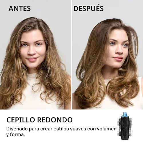 Vista 8 de BaBylissPRO StyleSwitch Ionic Multi-Styler, Air Styler y secador de pelo, cepillo de aire caliente ligero, 5 accesorios, 9 ajustes de Azul
