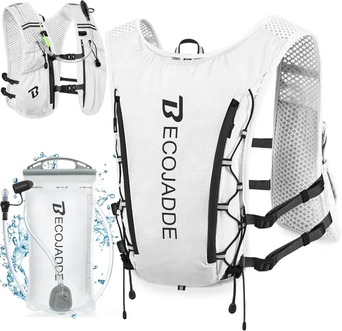 Vista 39 de BECOJADDE Chaleco de Hidratación Mochila para Correr para Hombres Mujeres, Mochila de Hidratación Ligera de 5L para Correr, Chaleco de Hidratación