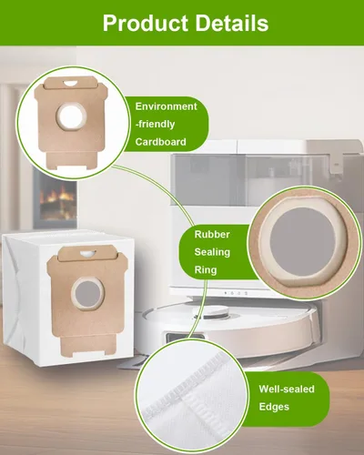 Vista 2 de ApexOne Paquete de 16 bolsas de vacío para iRobot Roomba 104 Combo, 105 Combo, 105 Vac, Plus 405 Combo, Max 705 Vac, Max 705 Combo, Plus 504 Vac