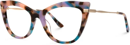 Vista 2 de Zeelool Marco de anteojos de acetato de gran tamaño con lente transparente para mujer, Indira ZFP0665