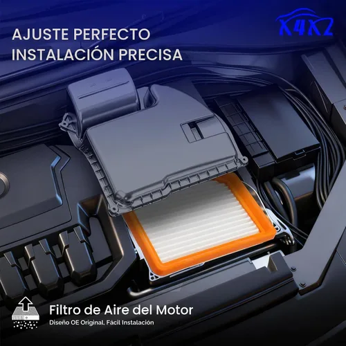 Vista 6 de Filtro de aire de motor 165466RA0A apto para Nissan Rogue 2.5L 2021 2022