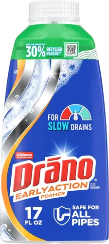 Vista 9 de Drano Removedor de obstrucciones de espuma de doble fuerza, línea comercial, 17 onzas