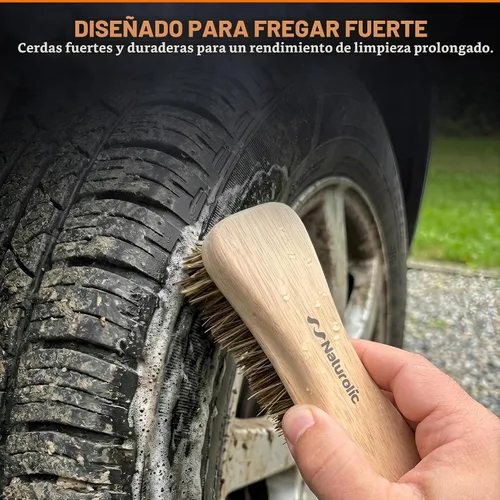 Vista 2 de Juego de cepillos de limpieza totalmente natural de madera Mango de madera Cepillo de cerdas de palmera para limpieza Productos de limpieza