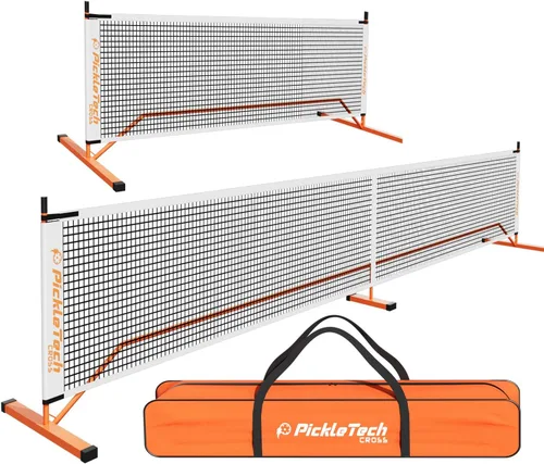 Vista 16 de PICKLETECH 4.0 Slim Version Portable Pickleball Nets Outdoor Game 22 FT Pickleball Net-USAPA Regulation Size-Pickle Ball Net System with Carrying