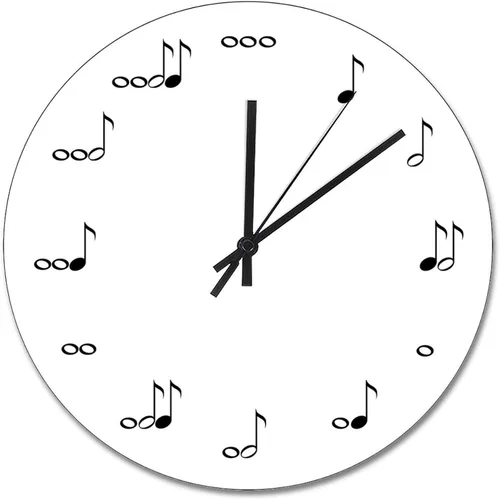 Vista 13 de Reloj de pared con aspecto de madera natural, reloj de pared de guitarra acústica, silencioso, redondo, de madera, funciona con pilas, reloj