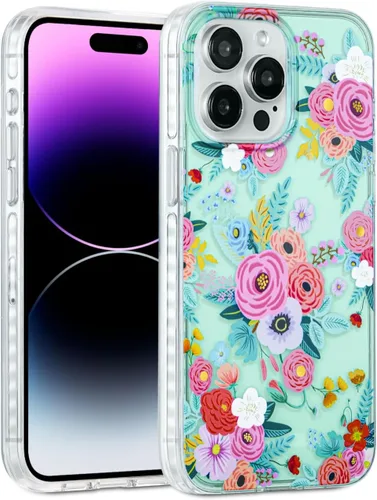 Vista 16 de SCORPIFY Funda para iPhone 15 Pro [Compatible con MagSafe] con Diseño de Estampado de Leopardo Guepardo Negro Mate, Linda Funda Magnética