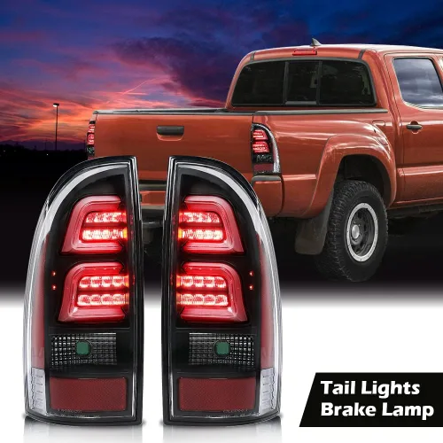 Vista 8 de G-PLUS Luces traseras LED montaje de la lámpara de freno trasero tubo bar Fit Toyota Tacoma 2005-2015 luces traseras de estacionamiento cromo