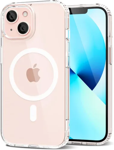 Vista 17 de oakxco Funda magnética transparente compatible con Magsafe, bonita funda delgada y transparente de poliuretano termoplástico no amarillenta, carcasa