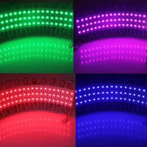 Vista 8 de Super brillante 200 unids 3 LED módulo escaparate luces multicolor 5050 5730 SMD impermeable luz decorativa para letreros de letras escaparate