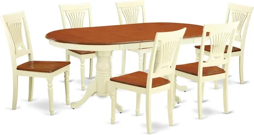 Vista 12 de East West Furniture PLAI5-BLK-W - Juego de comedor de 5 piezas para 4 personas, incluye una mesa de comedor ovalada con hojas de mariposa y 4 sillas