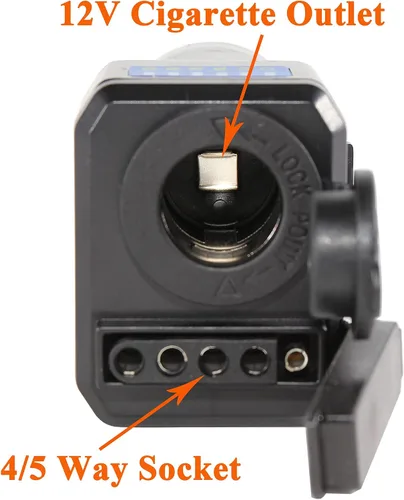 Vista 2 de Oyviny Adaptador de remolque plano de 7 vías a 12 V y 4/5 + enchufe de remolque desmontable de 7 pines RV