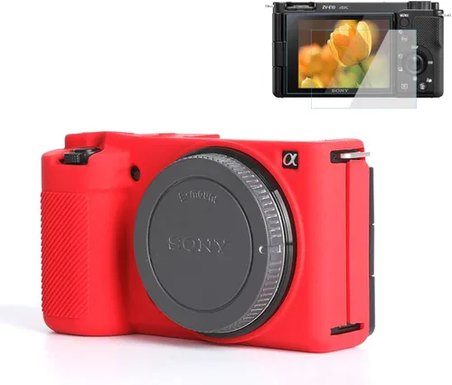 Vista 7 de Pocoukate Funda para cámara Sony ZV-E10 / ZV-E10L, estilo Vlog Alpha ZV-E10 ZV-E10L Cámara digital antiarañazos, ajuste delgado, funda suave