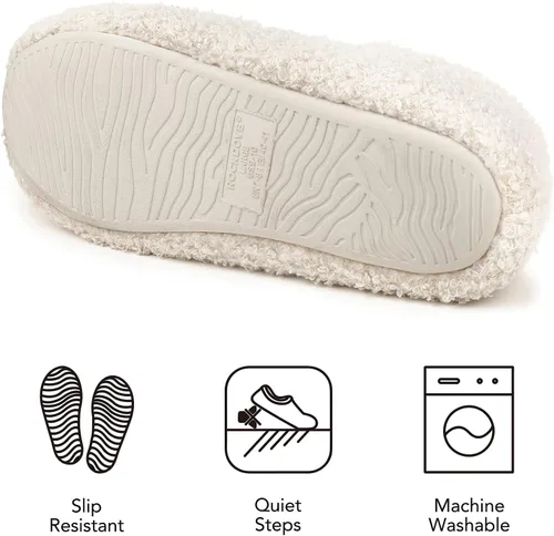 Vista 6 de RockDove - Pantuflas de vellón de estilo cerrado para mujer, ideales para interiores