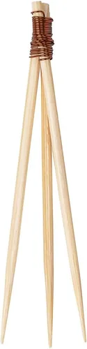 Vista 2 de Restaurantware Púas de cóctel de 2.5 pulgadas, 100 pinchos desechables para aperitivos, parte superior de latón, palillos de dientes decorativos