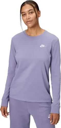 Vista 12 de Nike Sportswear Club - Camiseta de manga larga para mujer Negro/Blanco