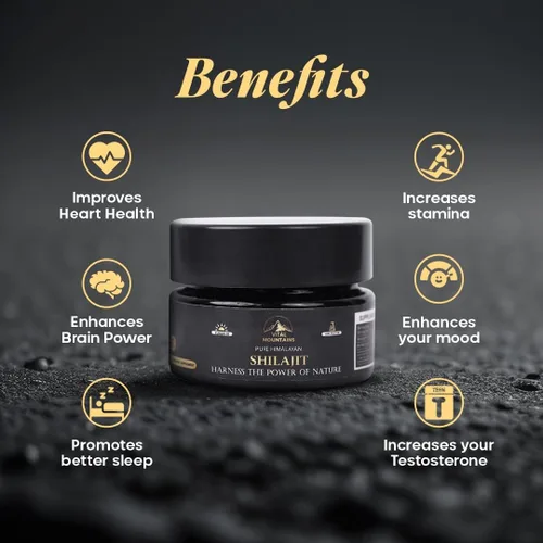 Vista 2 de Resina Shilajit pura del Himalaya para hombres y mujeres, rica en ácido fúlvico con más de 85 minerales traza para fuerza, energía, resistencia