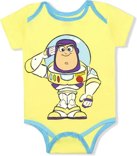 Vista 5 de Disney Toy Story Buzz Lightyear and Woody - Conjunto de 3 piezas para niños recién nacidos y bebés, color azulverde lima