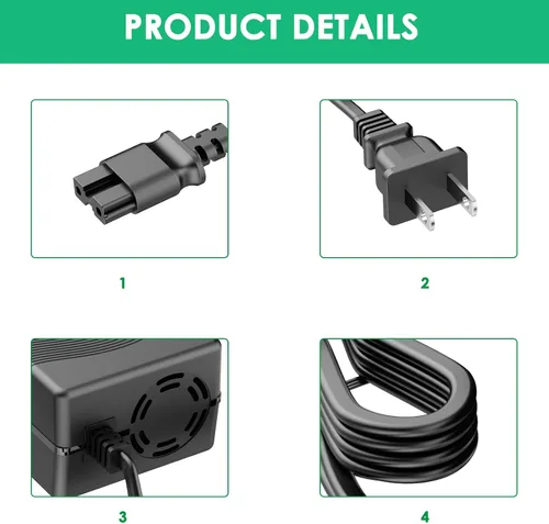 Vista 4 de Cargador de repuesto N557514 de 13.8V para inflador DeWalt compatible con DeWalt DCC020IB 20V adaptador de fuente de alimentación de inflador de aire