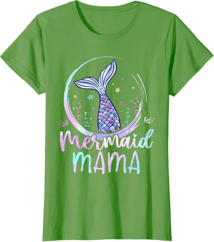 Vista 3 de Camiseta de sirena para mujer, diseño de cola de sirena para cumpleaños, playa, cola de sirena, Negro