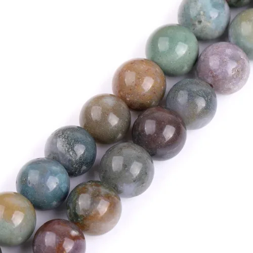 Vista 116 de GEM-Inside - 95 cuentas AA color morado oscuro de amatista de 15 pulgadas por hebra con agujero, piedras preciosas naturales y cuentas de cristal