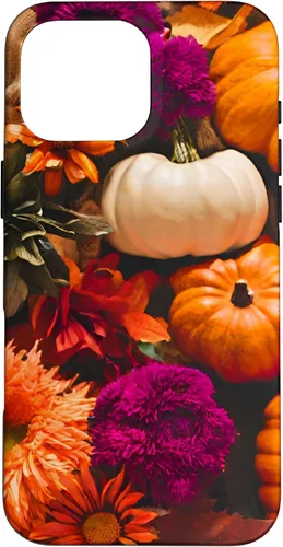 Vista 19 de Funda con temática de otoño para iPhone 16, diseño de calabaza, niña, mujer, diseño vintage de otoño