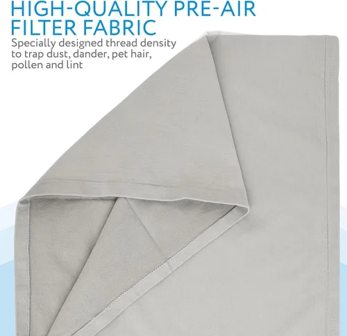 Vista 4 de IMPRESA Paquete de 3 prefiltros de repuesto 211 – Compatible con filtro purificador de aire Blueair Blue Pure 211+ – Tela gris roca lunar – Diseño