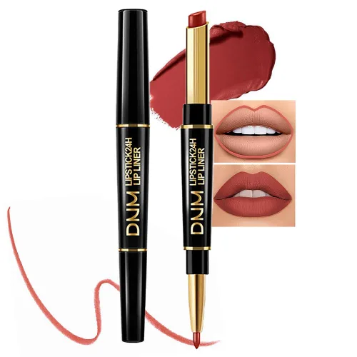 Vista 14 de Kaely Kit de Delineador de Labios Rojo y Lápiz Labial 2 en 1 para Mujeres, Kit de Labios Mate con Delineador de Labios, Tinte de Labios de Larga 01