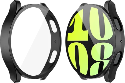 Vista 15 de Langboom Funda rígida negra compatible con Samsung Galaxy Watch 5 Galaxy Watch 4 de 1.575 pulgadas (1.575 in) con protector de pantalla, protector