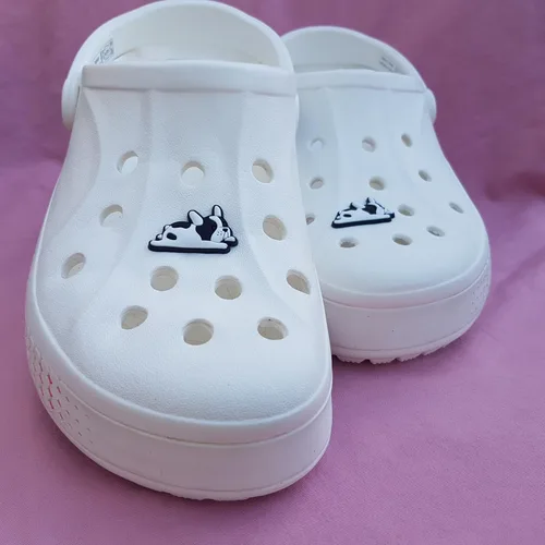 Vista 3 de HAVIPRO Dijes para zapatos de perro Dijes para zapatos de perro Bulldog francés para hombres, mujeres, niños y niñas Dijes de decoración de zapatos