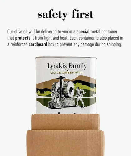 Vista 6 de Lyrakis Family Aceite de Oliva 16.9 fl oz – Virgen Extra Griega, Primera Primera Prensado en Frío, Alto Polifenoles, Aceitunas seleccionadas a mano