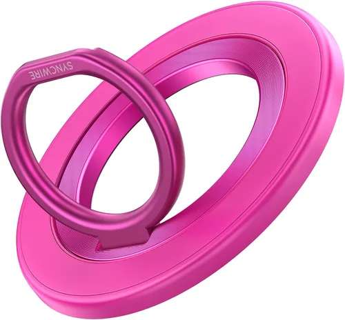 Vista 22 de SYNCWIRE - Soporte magnético con aro para MagSafe, rotación de 360 grados, agarre y soporte para teléfono, aro para dedo, doble imán, compatible