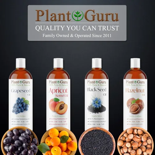 Vista 8 de Aceite de albaricoque de 2 onzas líquidas. Portador prensado en frío 100% puro y natural para el crecimiento de la piel, la cara y el cabello. Ideal