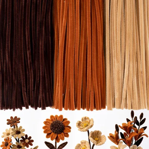 Vista 11 de Caydo 200 piezas de limpiadores de tubos negros de Halloween, varillas de chenilla para manualidades, en masa para niños, arte DIY, manualidades