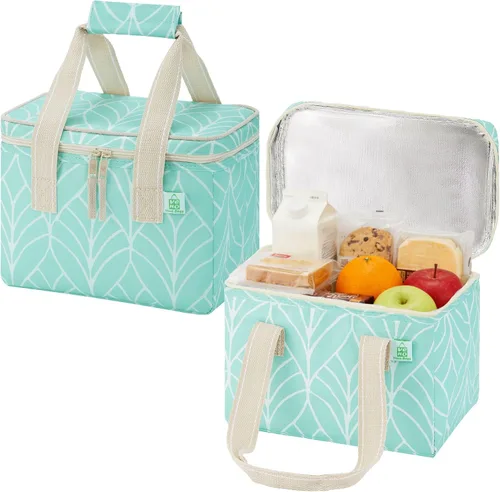 Vista 11 de VENO Paquete de 2 bolsas enfriadoras aisladas para entrega de alimentos, bolsas de compras plegables y reutilizables con cremallera, plegables
