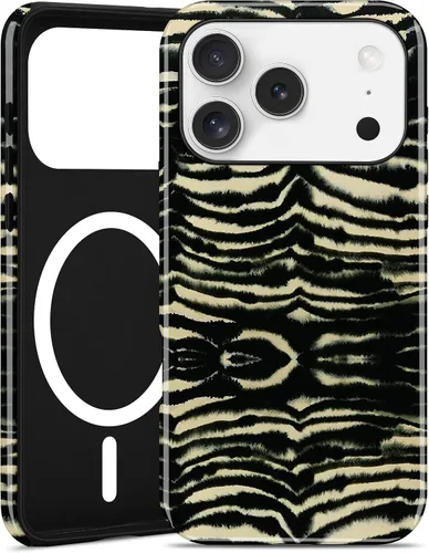 Vista 104 de Jusy Funda magnética Zebra para iPhone XR, color negro