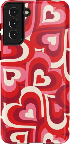 Vista 57 de Casely Funda para Galaxy S21 Here Comes The Sun Colorblock Sunset Diseño protector delgado esencial de doble capa Aquí viene el sol