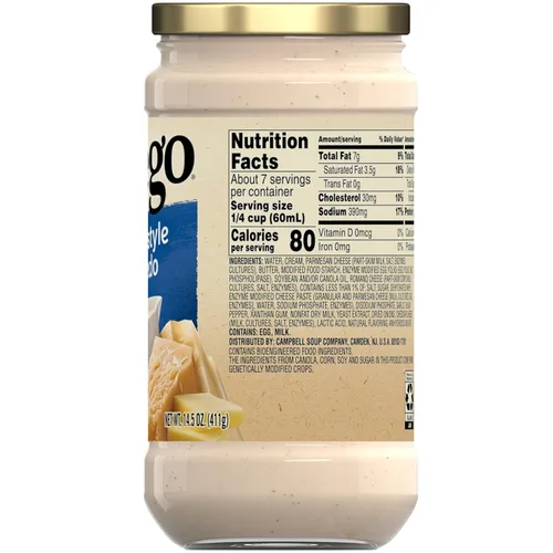 Vista 8 de Prego Homestyle Alfredo - Salsa para pasta, tarro de 14.5 onzas