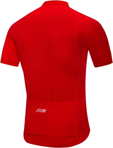 Vista 2 de Camiseta de ciclismo de manga corta para hombre, camiseta de ciclismo MTB con media cremallera frontal y 3 bolsillos posteriores