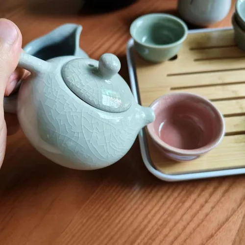 Vista 4 de Four Seasons - Juego de té de cuatro colores, juego de té para viajar en cuatro estaciones, adecuado para cumpleaños, ceremonias de graduación, día