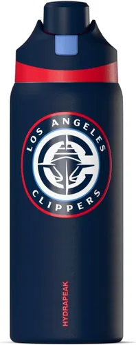 Vista 10 de Hydrapeak Botella de agua aislada de 32 onzas con licencia oficial de la NBA Atlanta Hawks Oasis con tapa y asa con botón de presión, botella