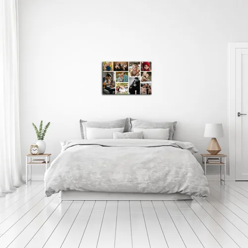 Vista 3 de ZHIYYHAO Impresiones en Lienzo Personalizadas con Tus Fotos Collage Enmarcado Cuadros Múltiples Personalizados en Lienzo Arte de Pared para Sala
