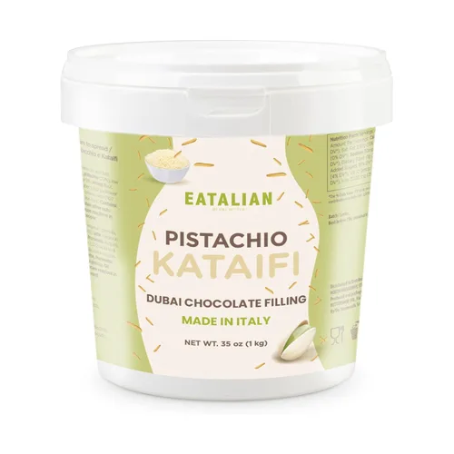 Vista 9 de EATALIAN by AMZ BETTER Crema de Pistacho, 7oz/200 gr, pasta de pistacho untable, sabor dulce y único, ideal para pan, para pasteles, postres