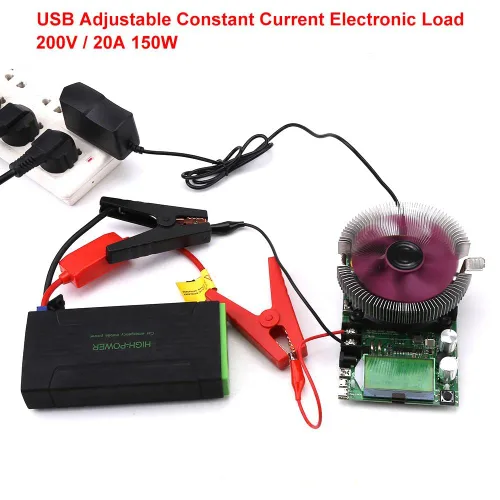 Vista 6 de Maxmartt Probador de batería USB ajustable de corriente constante de carga electrónica módulo de probador de capacidad de batería 150W 200V 20A