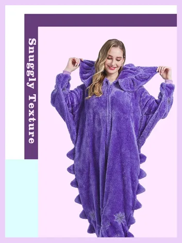 Vista 5 de Magicalani Unisex Adult Animal Onesie Pajamas, Women's and Men's Anime Cosplay Sleepwear, One Piece Halloween Costume
