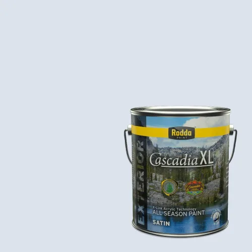 Vista 110 de Rodda Paint CASCADIA XL Pintura e imprimación satinada exterior en uno, cuarto de galón, Aquafir