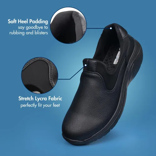 Vista 3 de Hawkwell Women's Slip on Lightweight Lycra Nursing Shoes Comfortable Slip Resistant Work Shoes